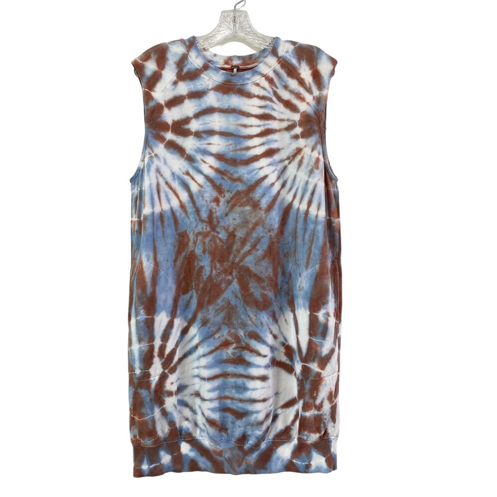 Young Fabulous Broke Bowie Muscle Tee Dress Womens Size M Tie Dye Pockets Grunge